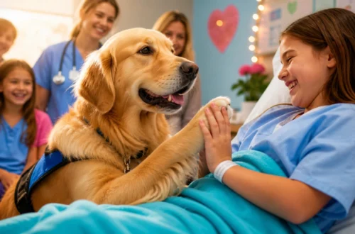 Golden Retriever Therapy Dog Guide - Benefits, Training & Real-Life Impact
