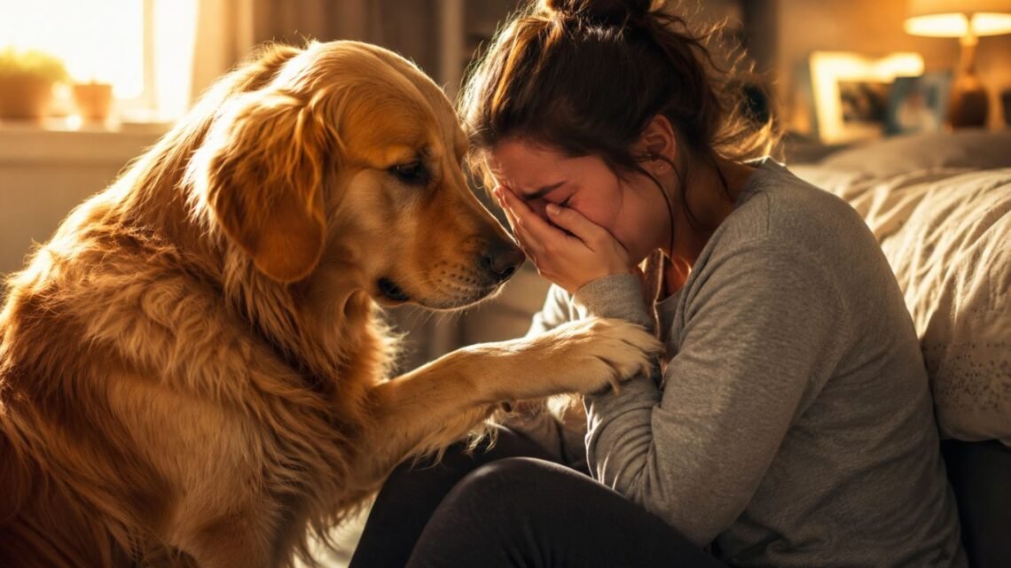 The Way This Golden Retriever Comforted His Owner Is Melting Hearts